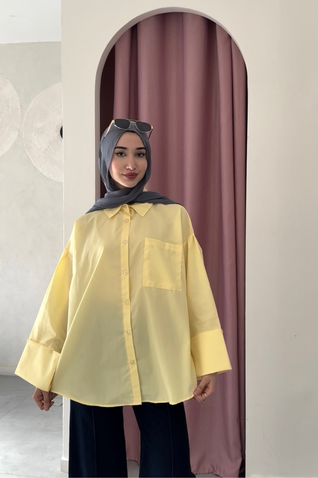 Oversized Shirt- Yellow