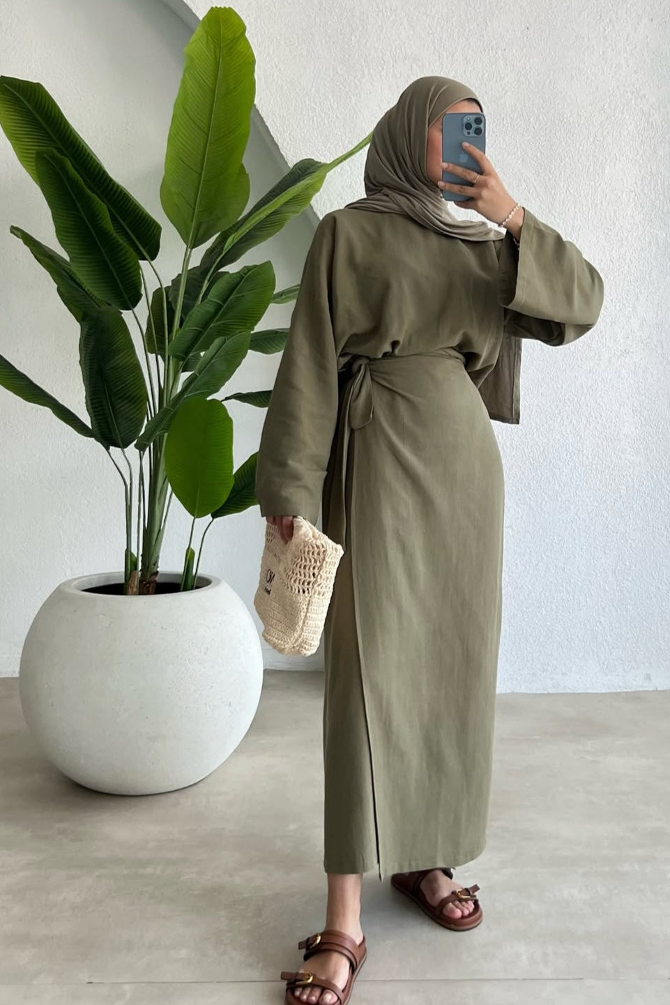 Wrap Skirt Set- Green
