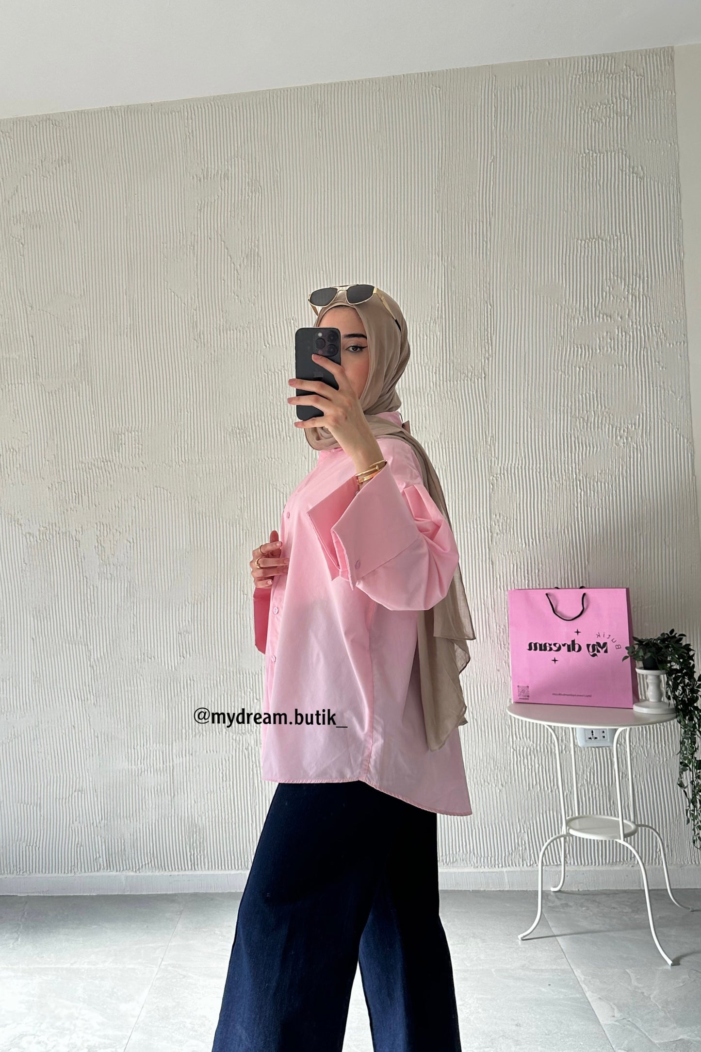 Oversized Shirt- Pink