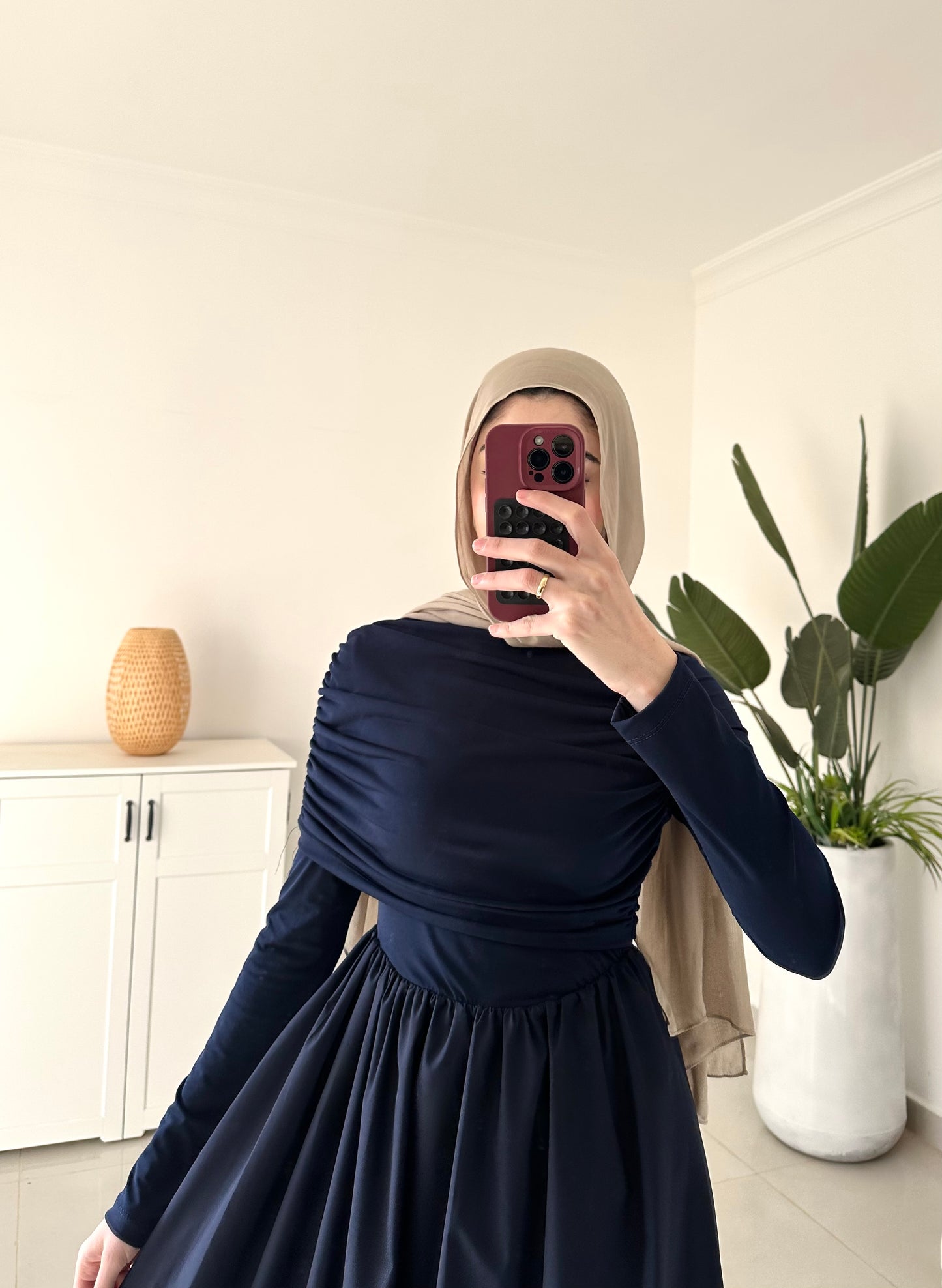 Yasmeen Dress- Navy Blue