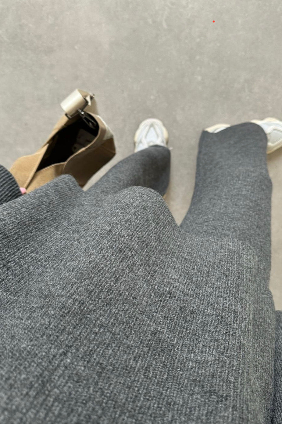 Oversized Knitted Sweater Set- Dark Gray