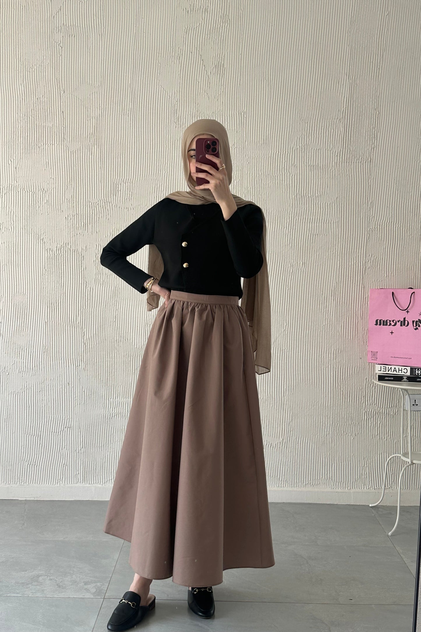 Volume Skirt- Khaki
