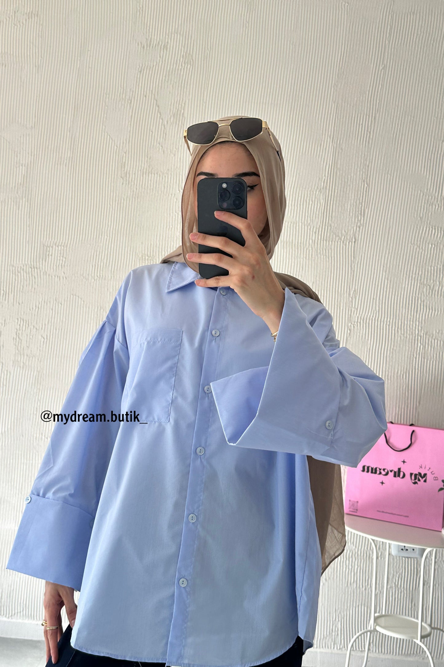Oversized Shirt -Blue