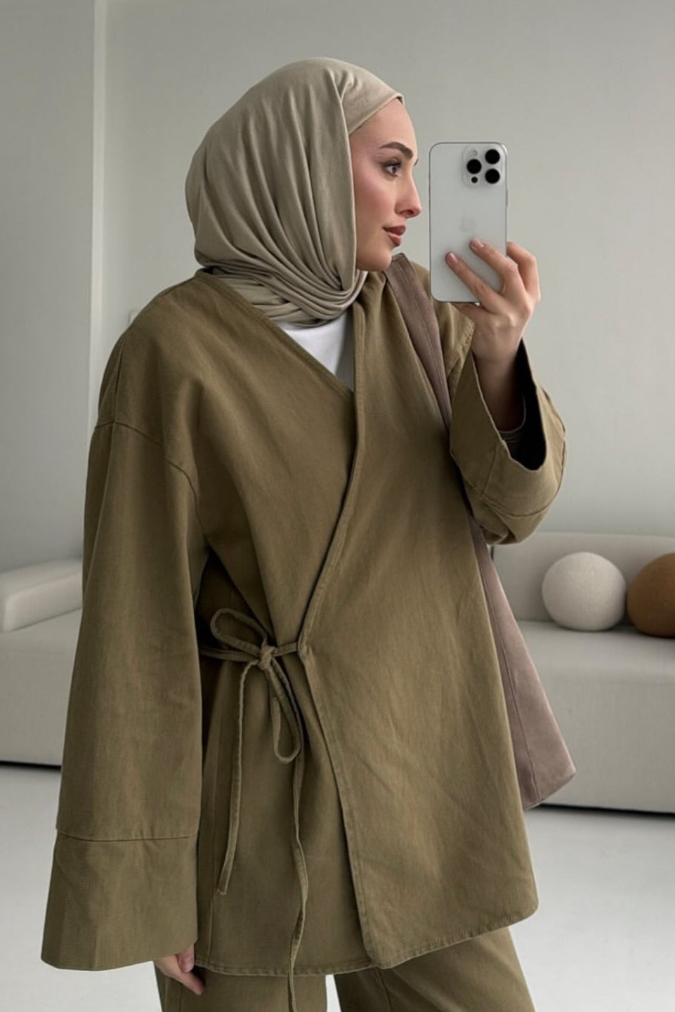 Kimono set- Olive Green