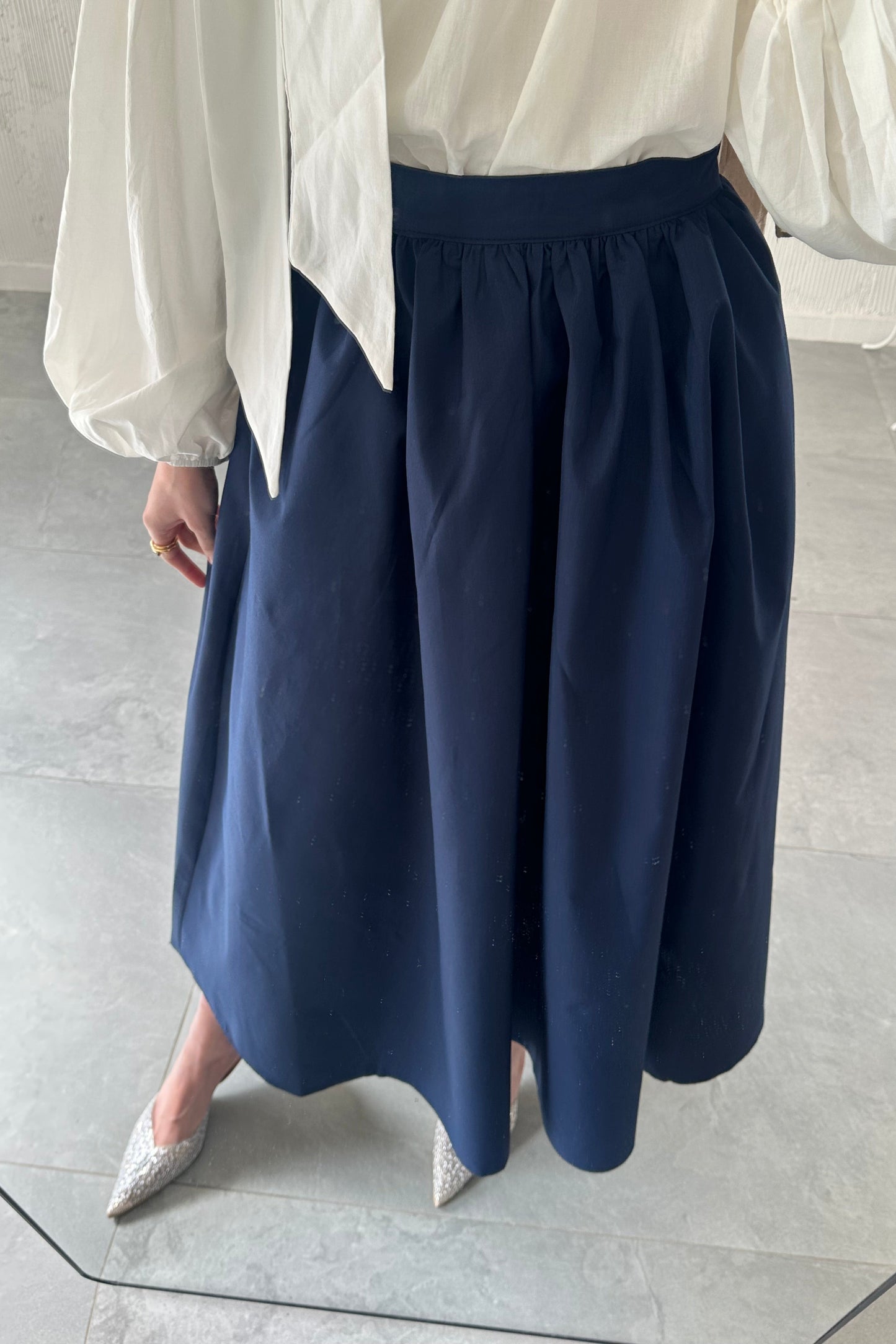 Volume Skirt- Navy Blue