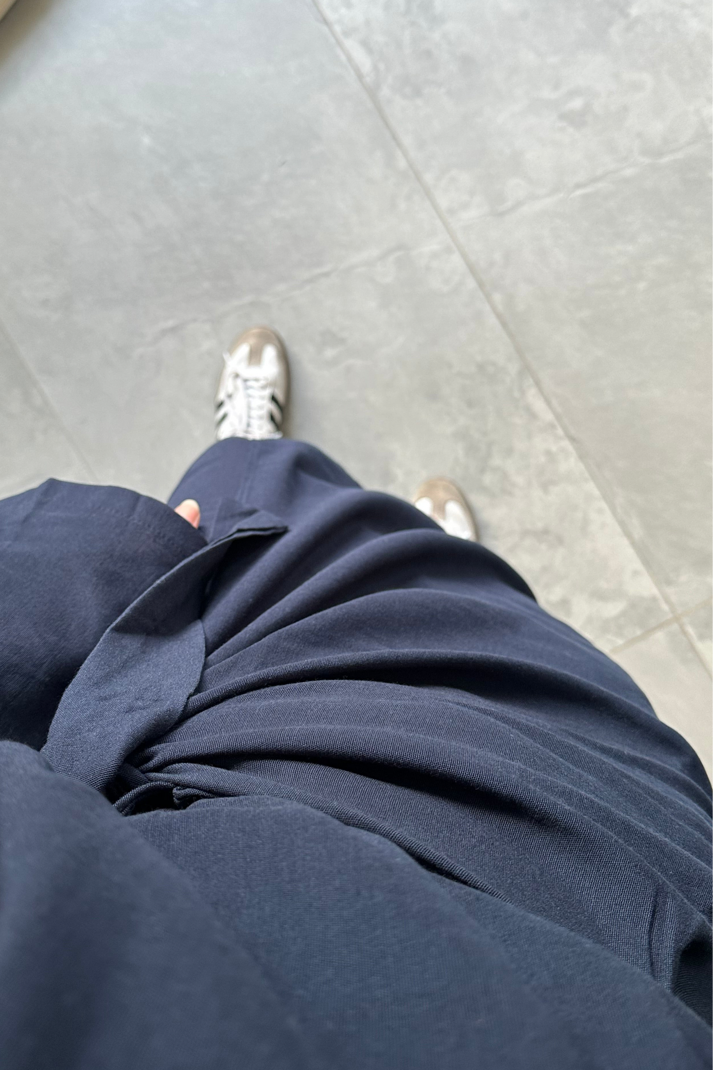 Wrap Skirt Set-Navy Blue