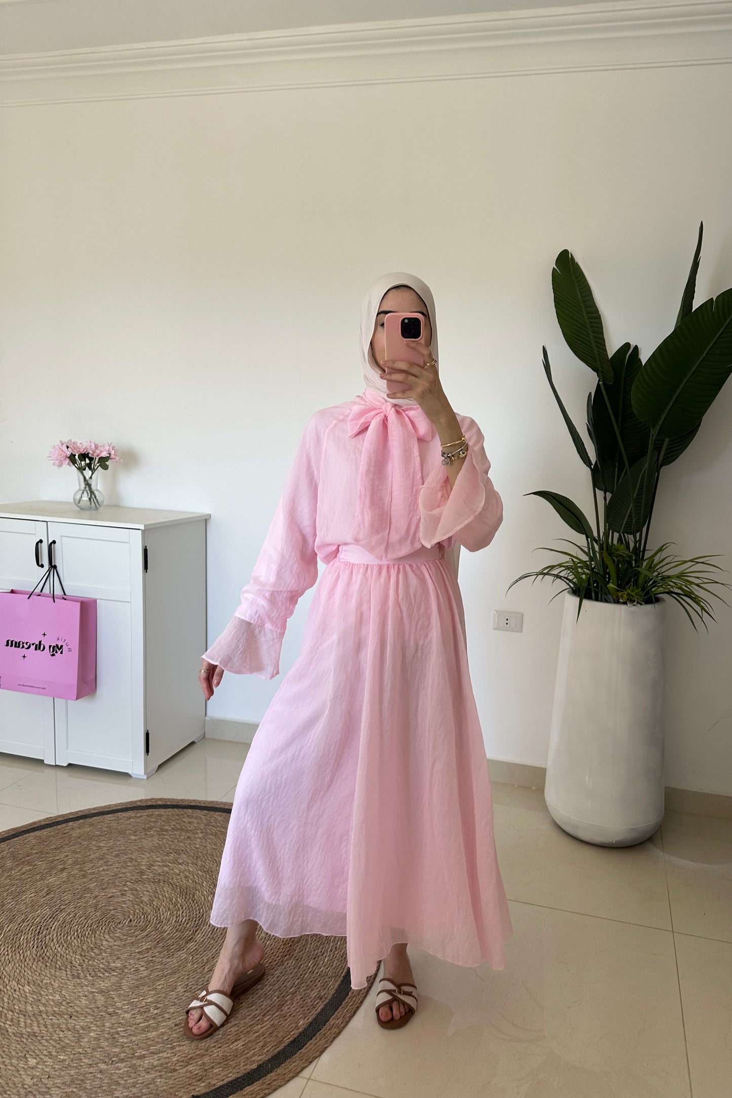 Ameera Skirt Set- Pink
