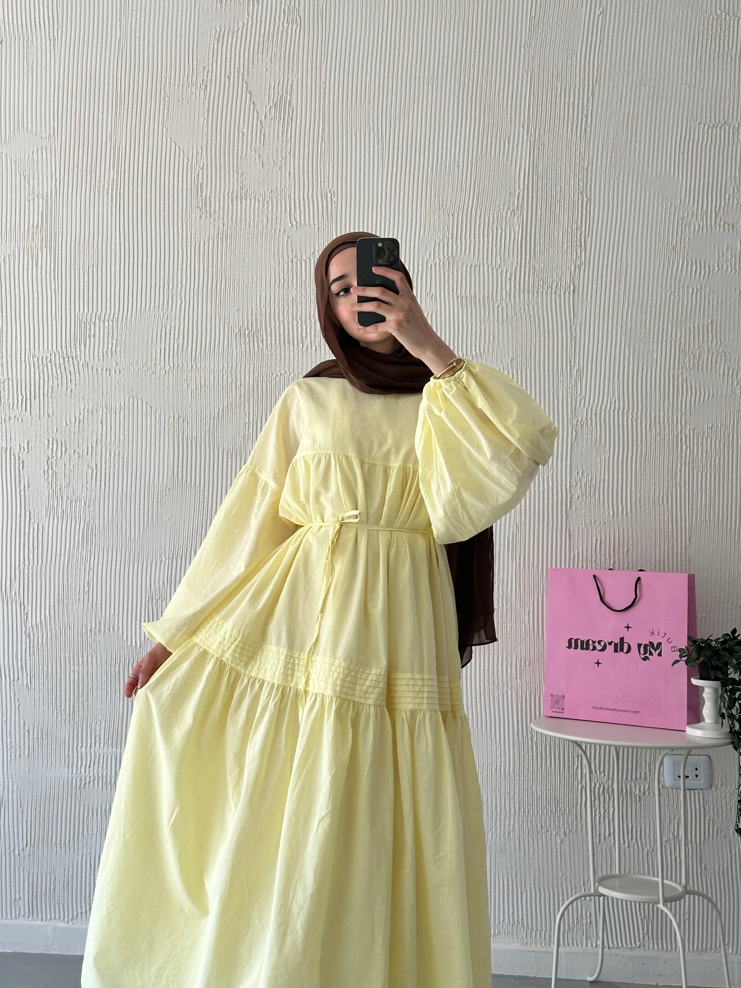 Volume Summer Dress- Yellow