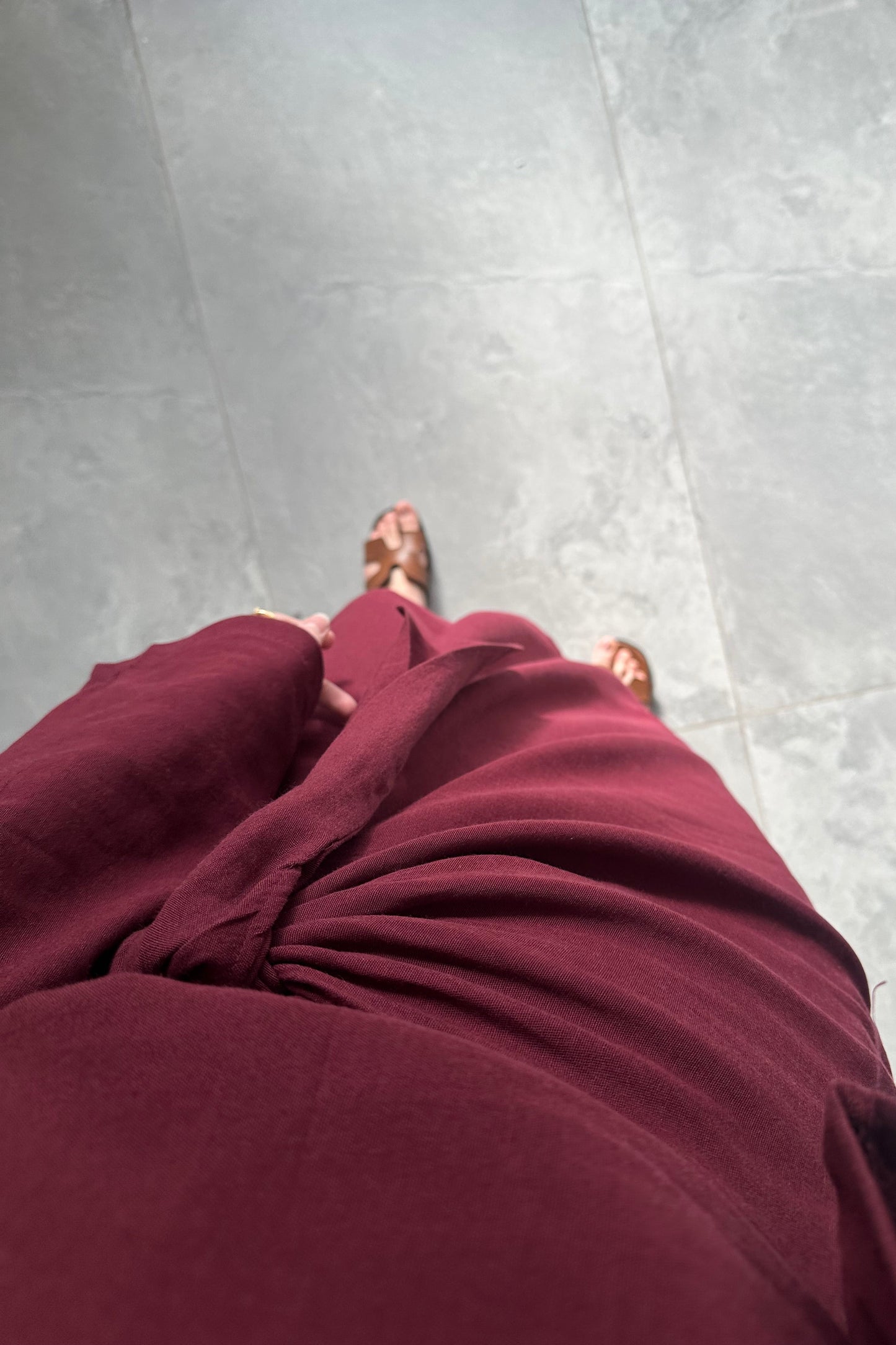 Wrap Skirt Set- Burgundy