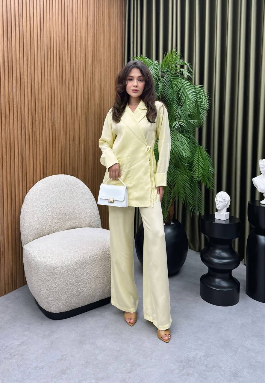 Tie Kimono Set- Yellow