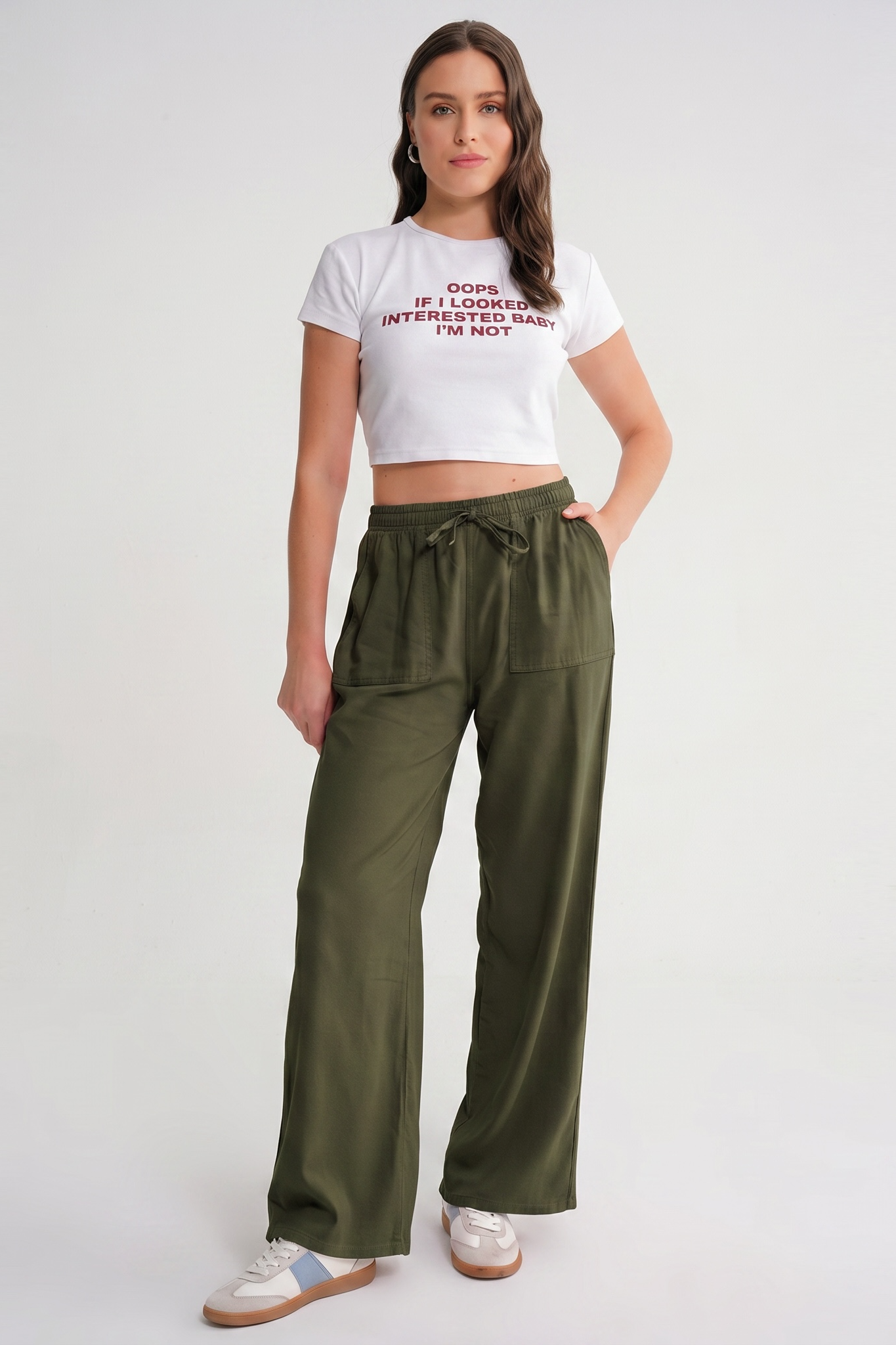 Cotton Linen Pants-Green