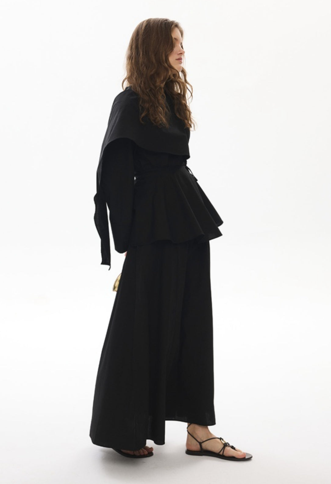Dress With Over Skirt- Black