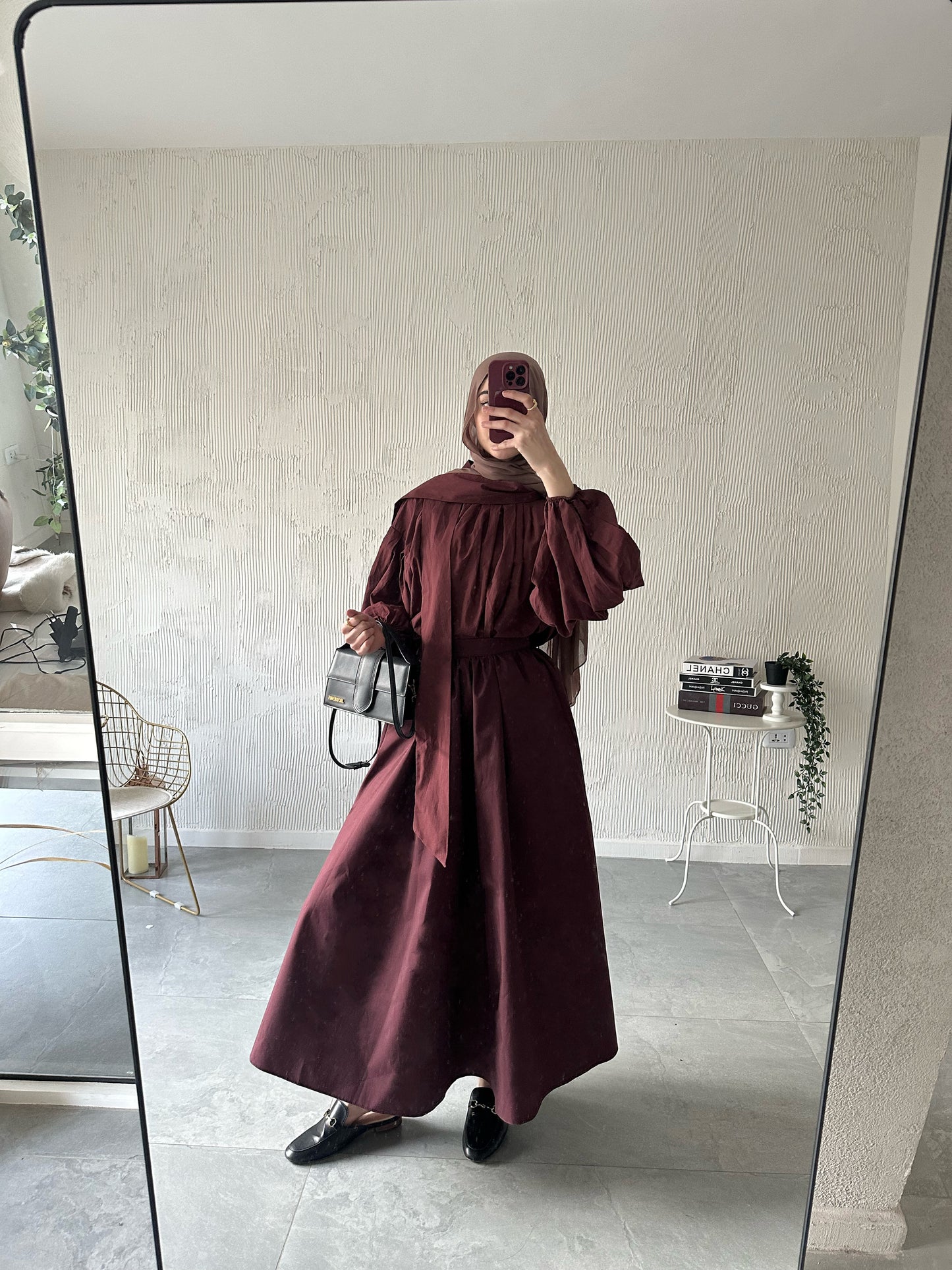 Volume Skirt- Burgundy