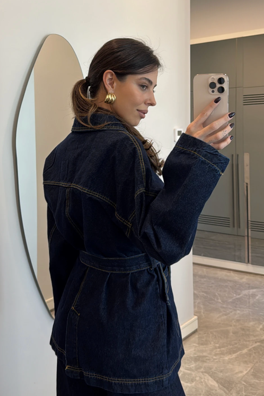Denim Jacket with Pants