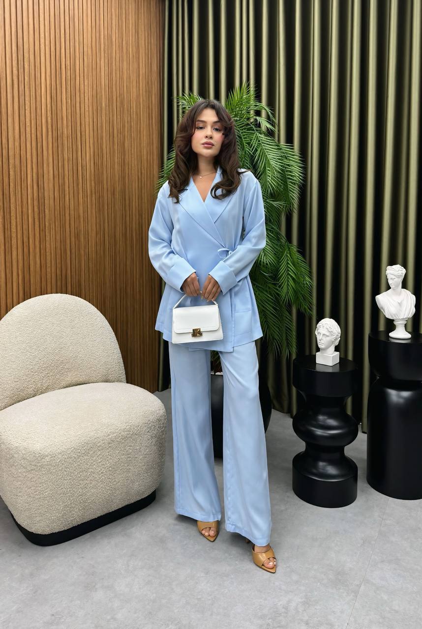 Tie Kimono Set- Blue