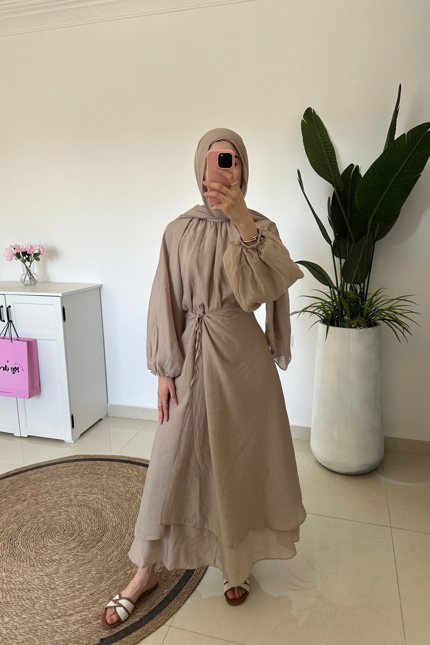 Fairy 3 Pieces Skirt Set-Beige