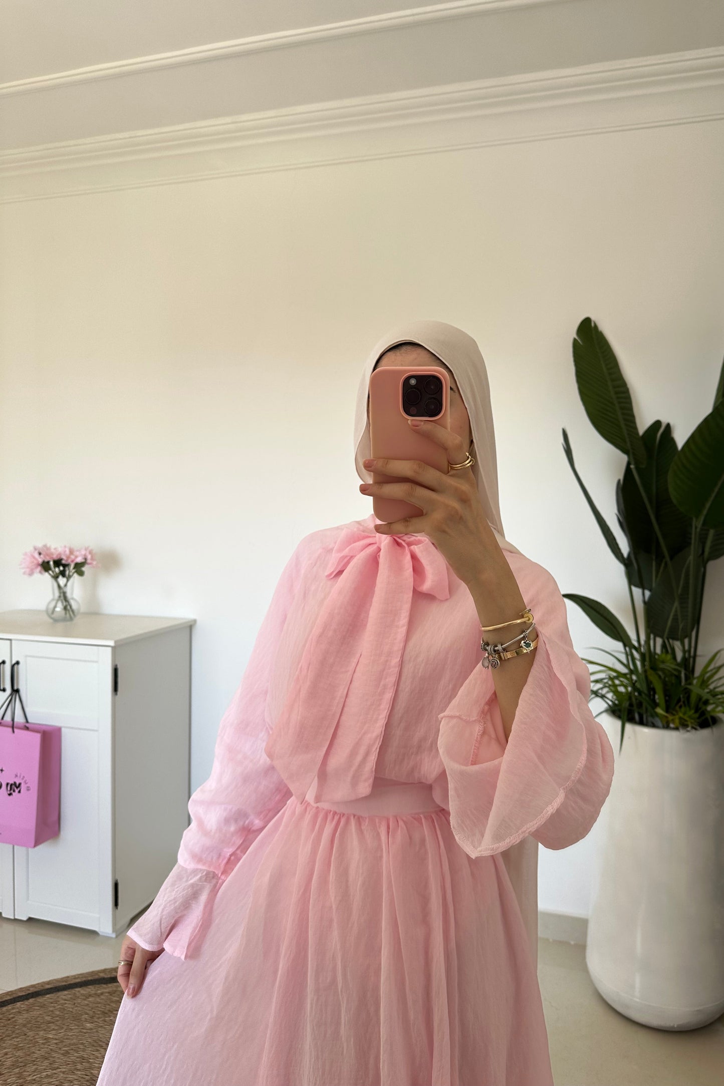 Ameera Skirt Set- Pink