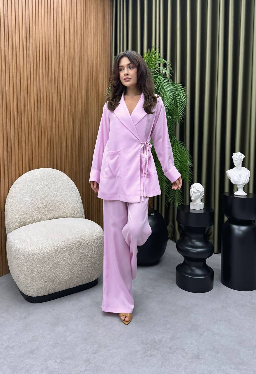 Tie Kimono Set- Pink