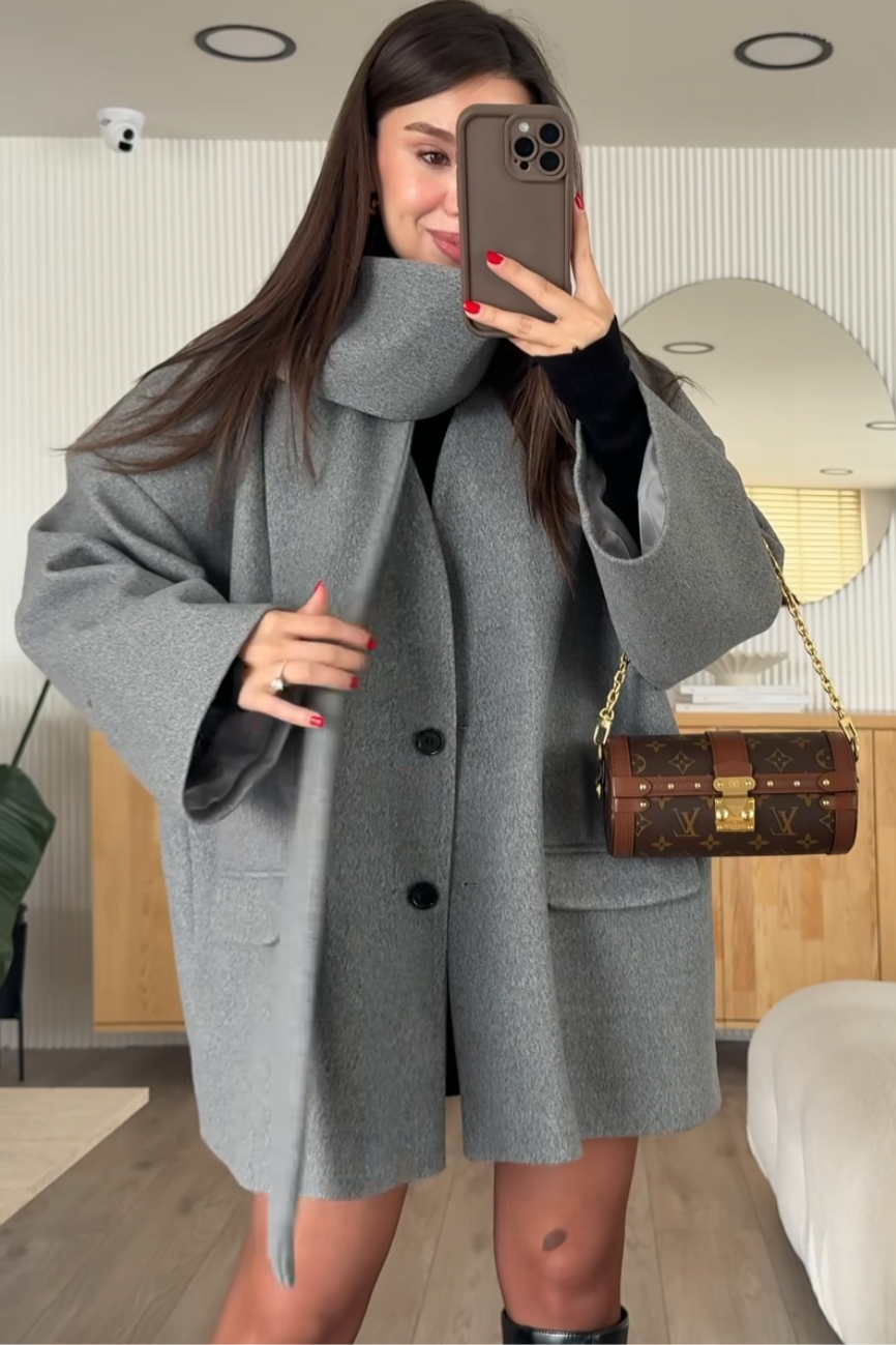 Scarf Jacket- Gray