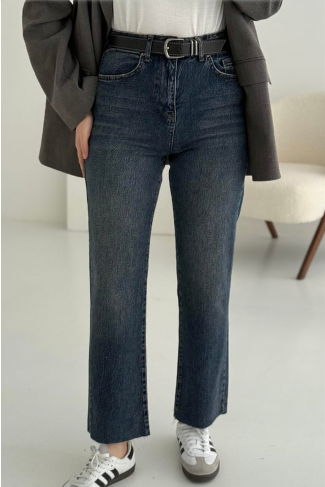 Straight Leg Jeans-Indigo
