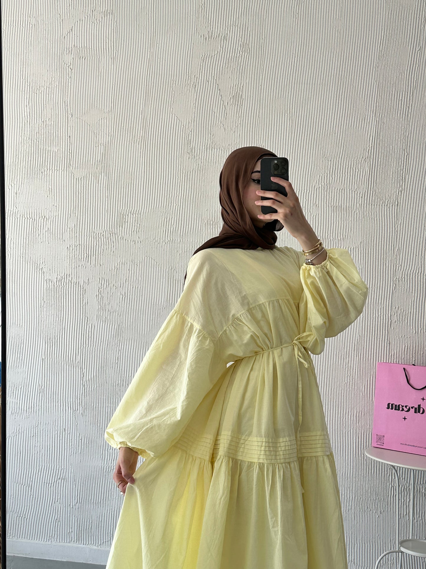 Volume Summer Dress- Yellow