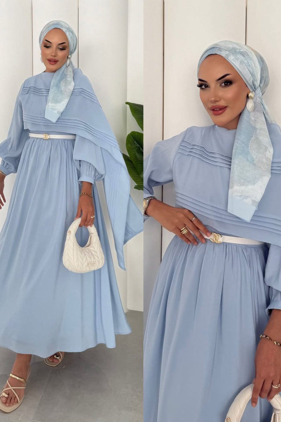 Huda Maxi Dress- Blue