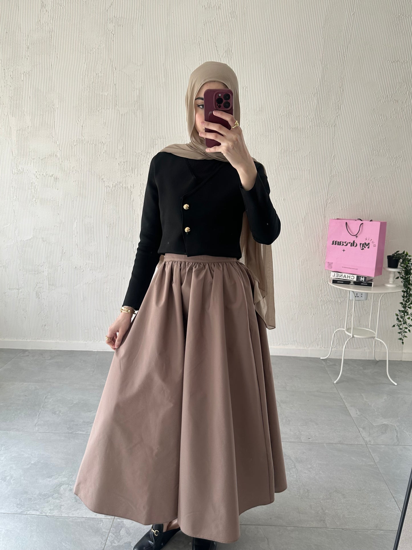 Volume Skirt- Khaki