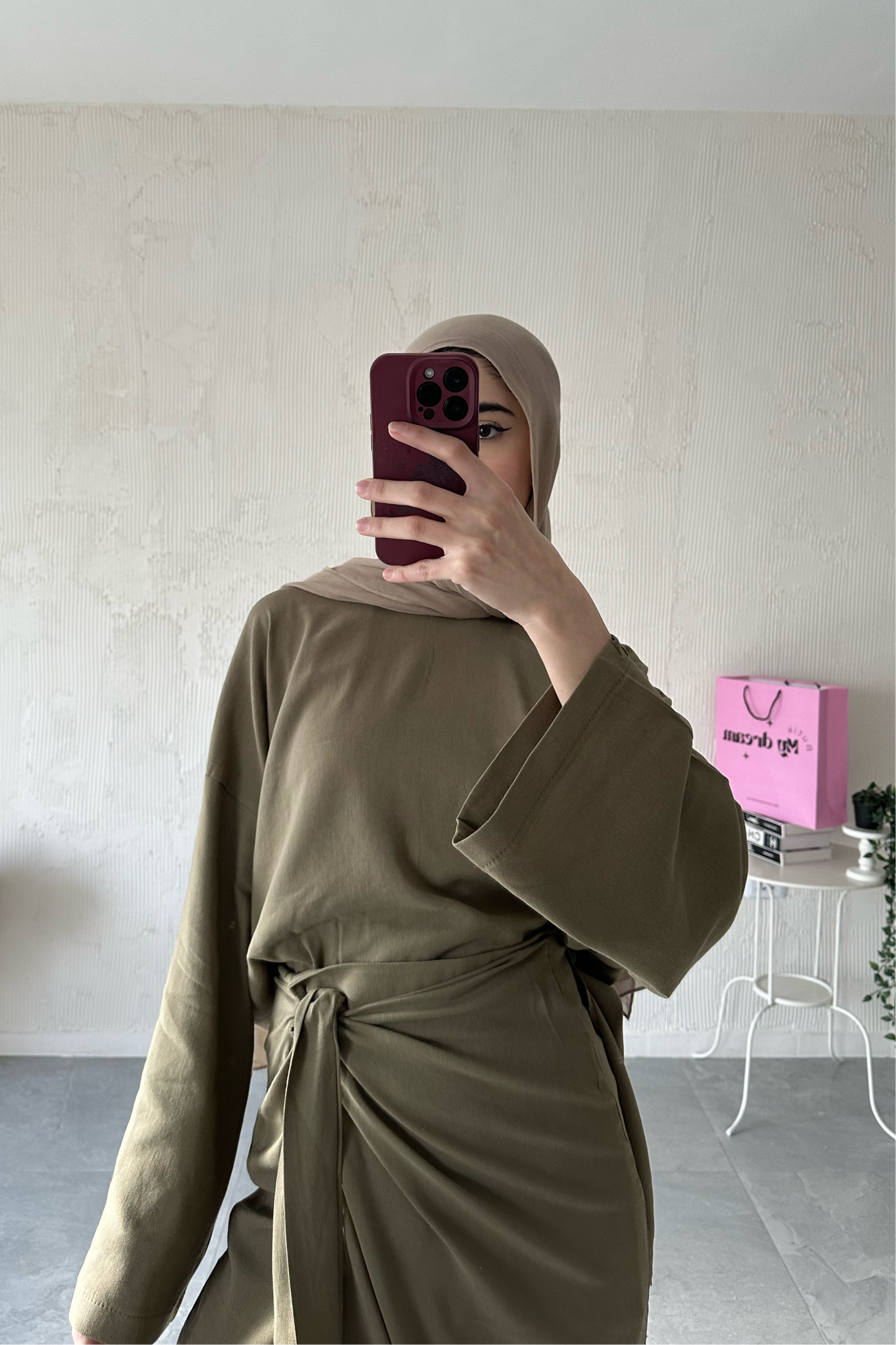 Wrap Skirt Set- Green