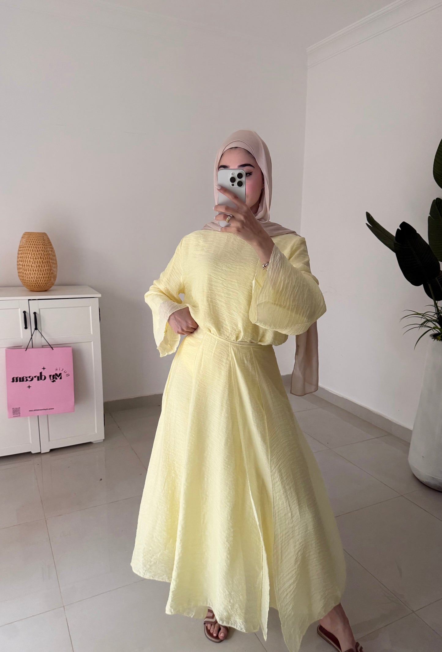 Layered Skirt Set-Yellow