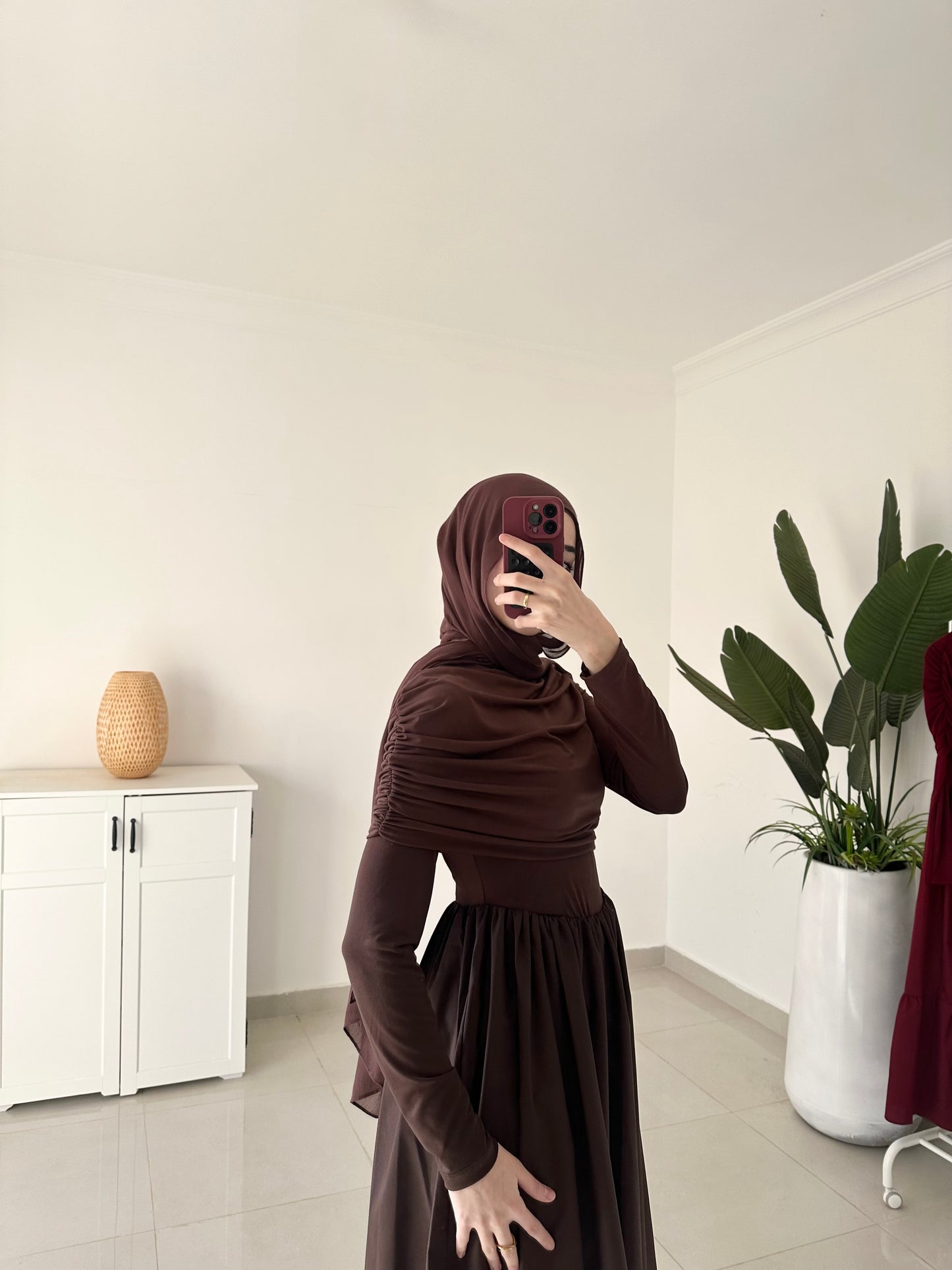 Yasmeen Dress- Brown