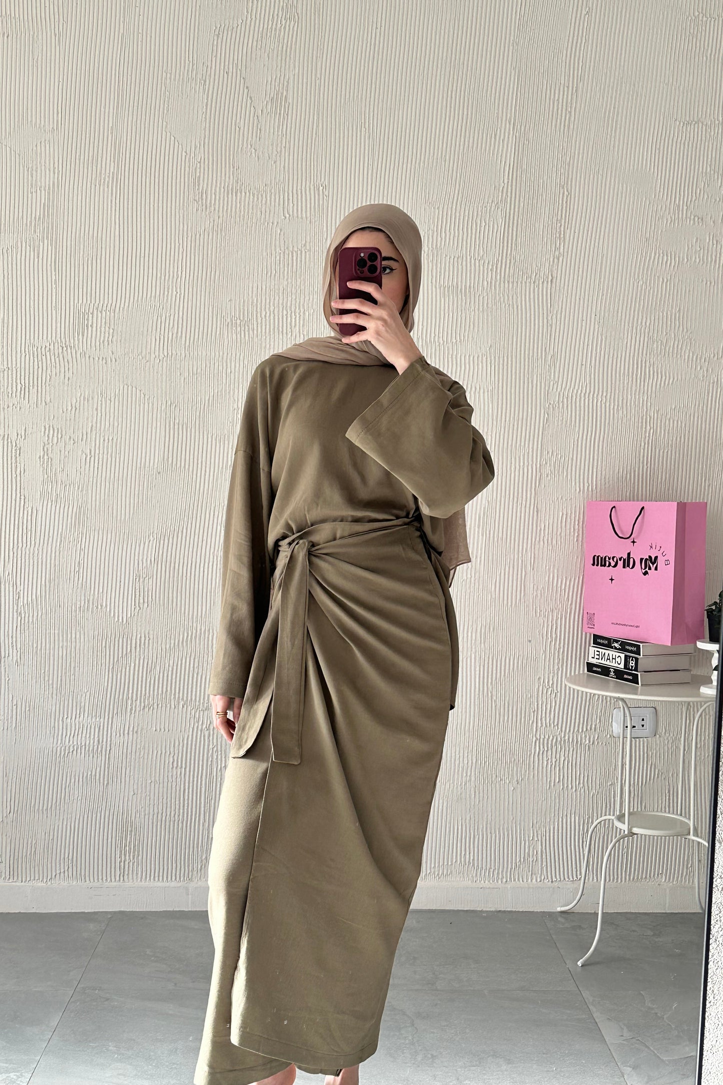 Wrap Skirt Set- Green
