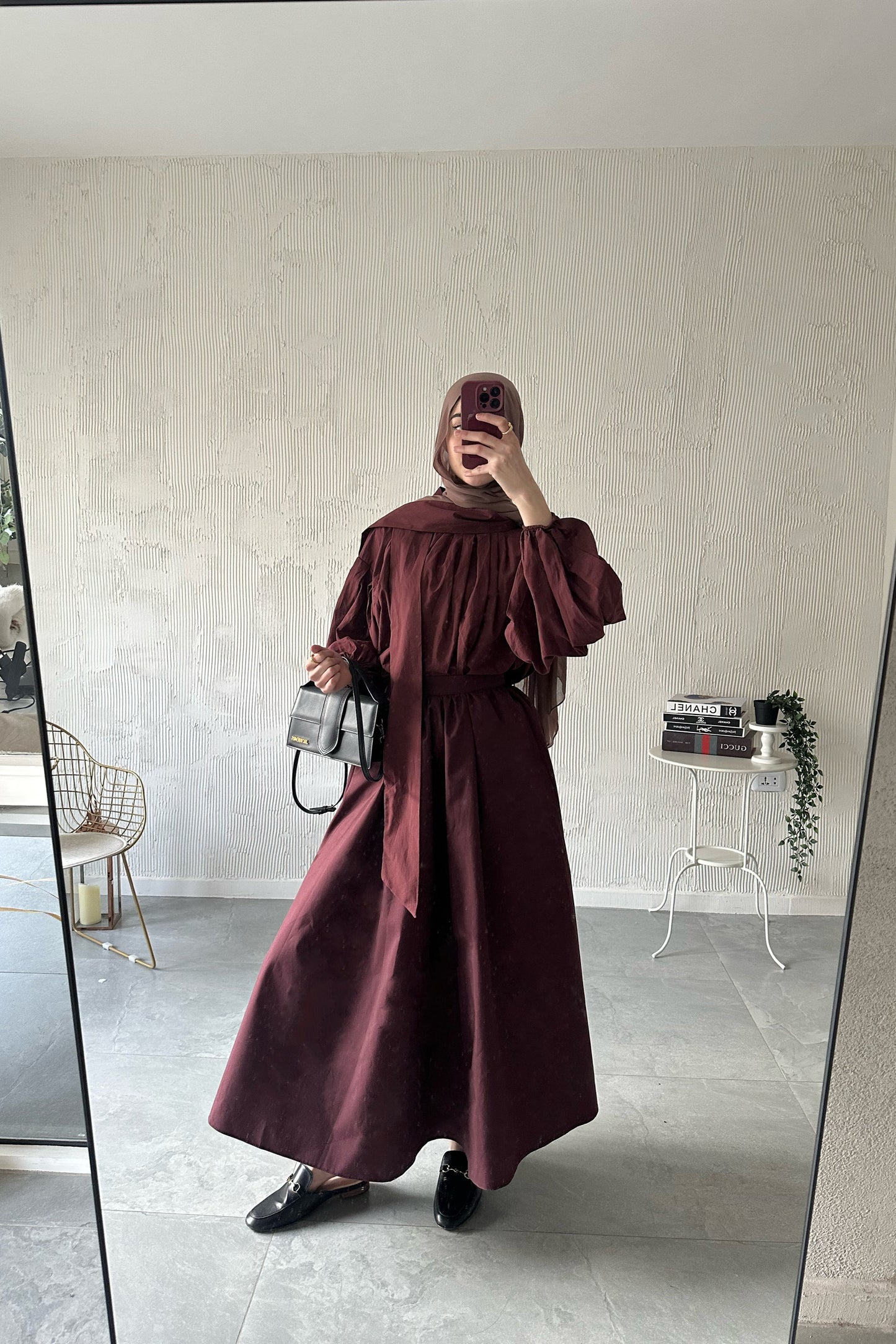 Volume Skirt- Burgundy