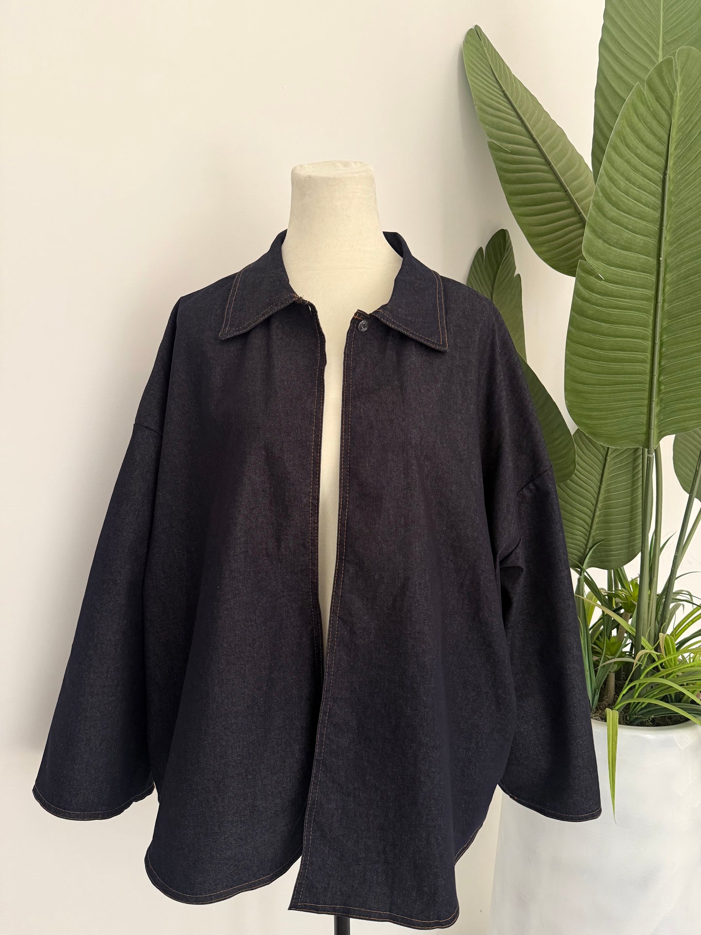 Denim Shirt With Cape