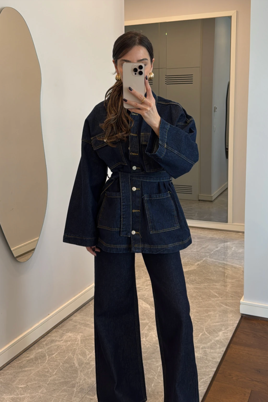 Denim Jacket with Pants