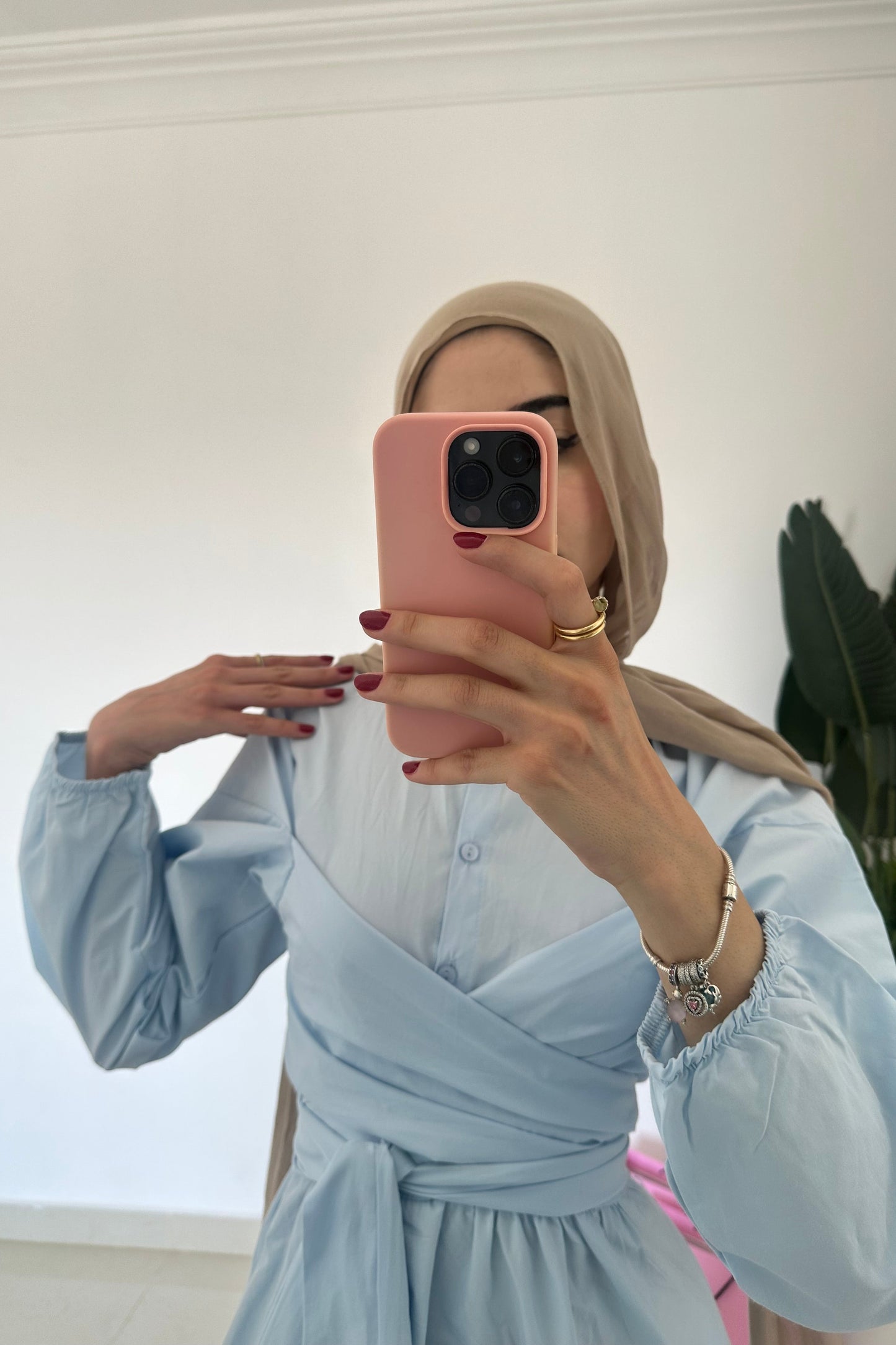 Tie Waist Dress- Blue