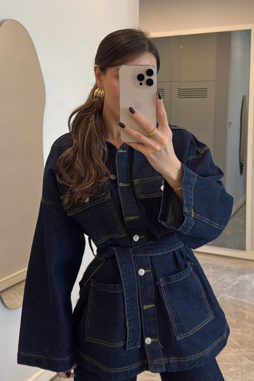 Denim Jacket with Pants
