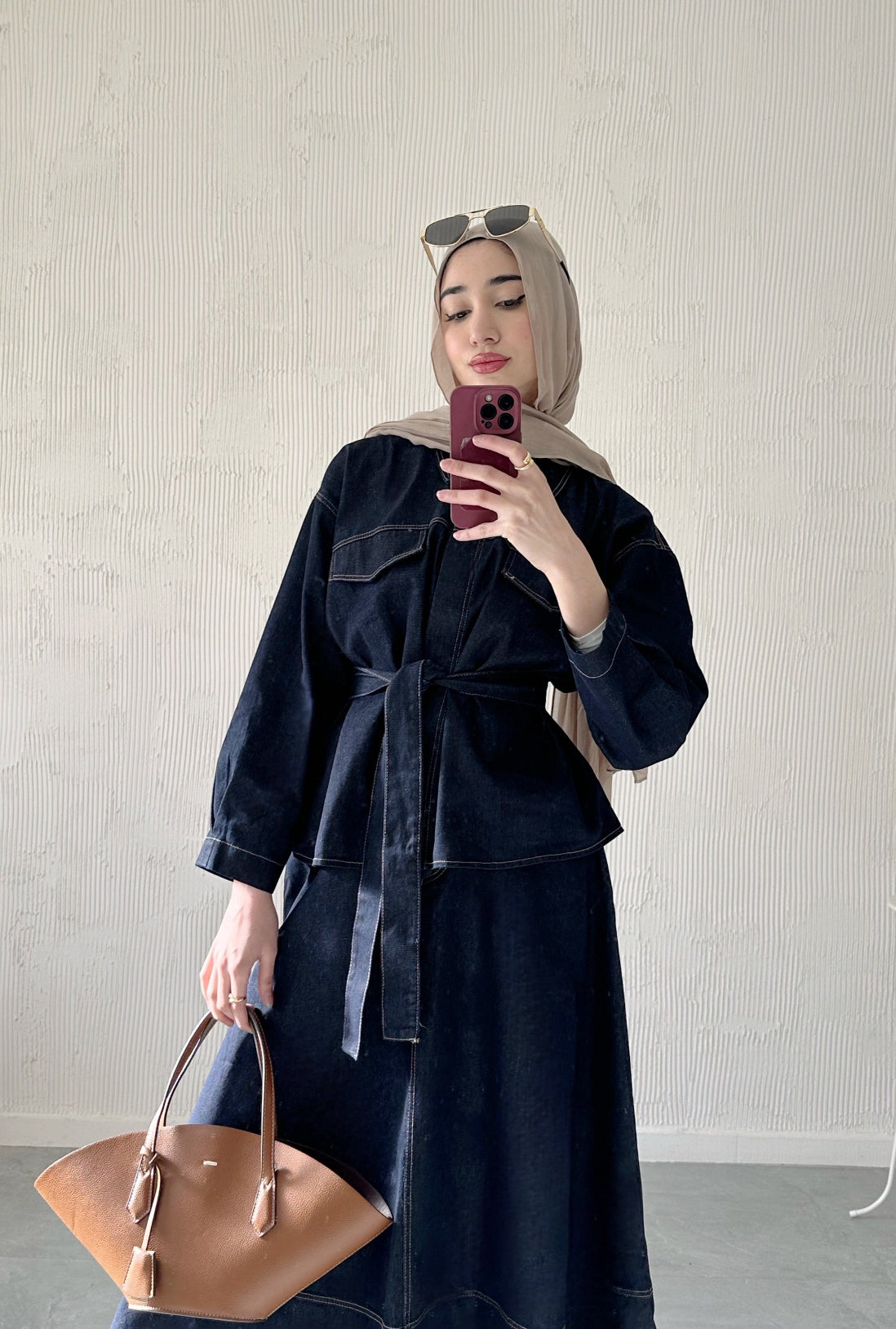 Skirt Denim Set- Navy Blue
