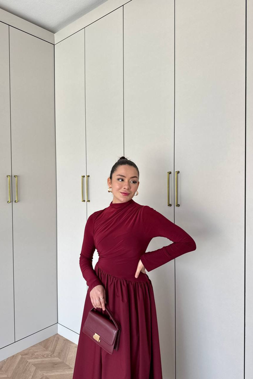 Diana Dress- Maroon