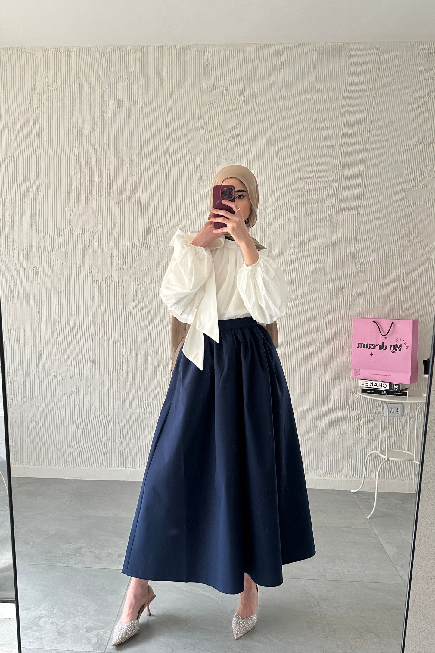 Volume Skirt- Navy Blue
