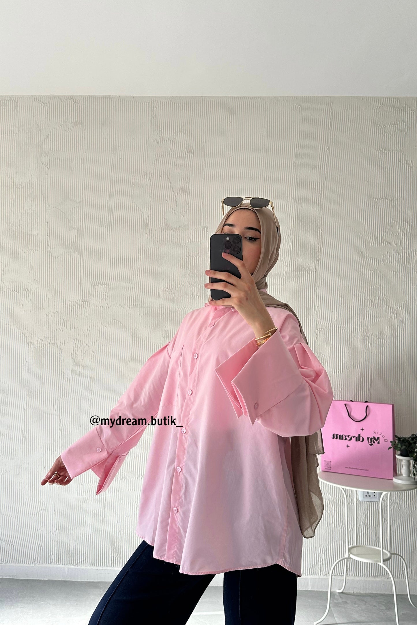 Oversized Shirt- Pink