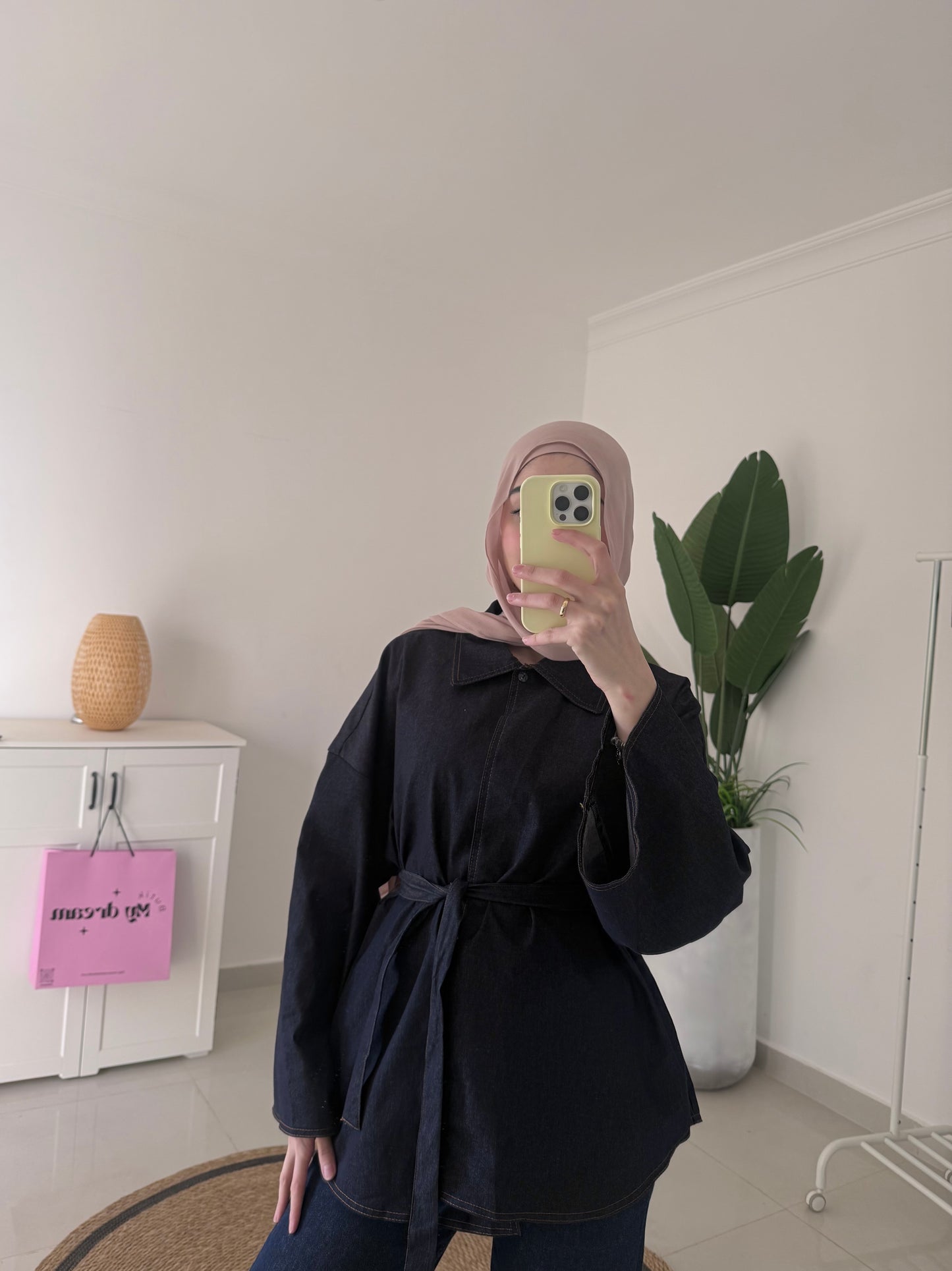 Denim Shirt With Cape