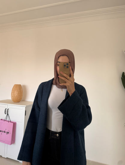 Long Oversized Cardigan- Navy Blue