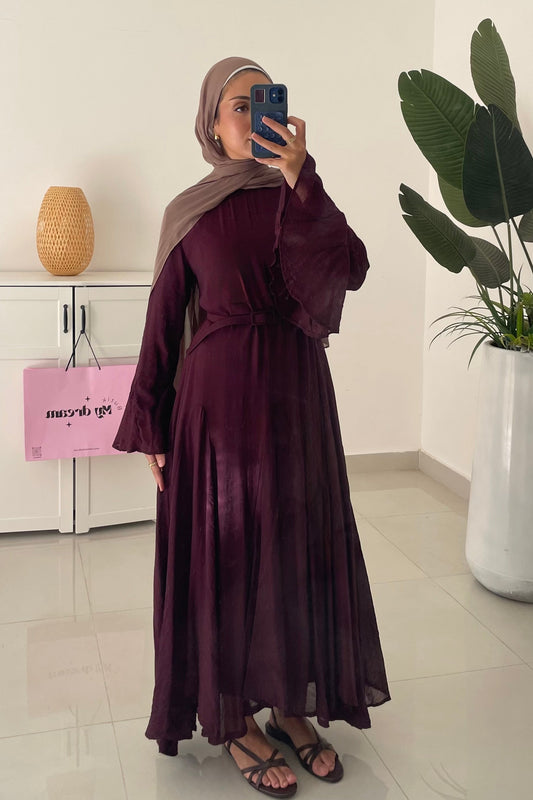 Mariam Dress- Burgundy