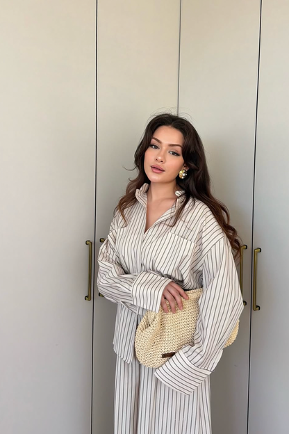 Striped Wide Leg Set