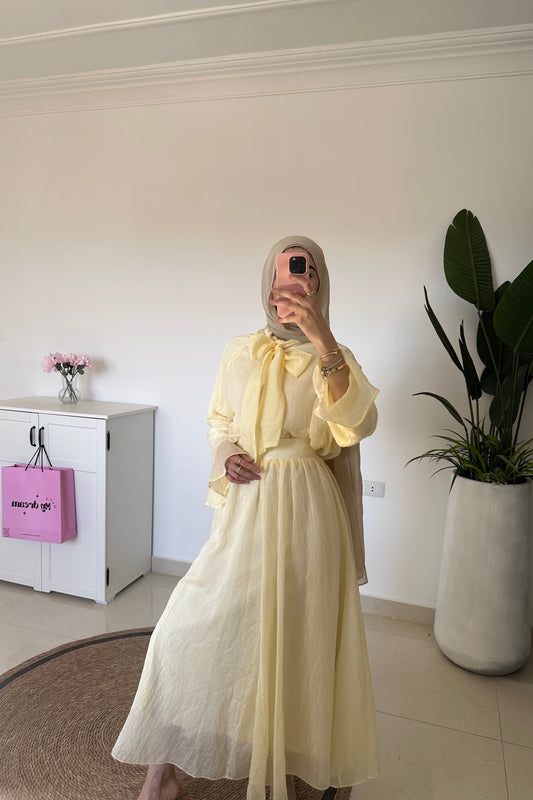 Ameera Skirt Set- Yellow