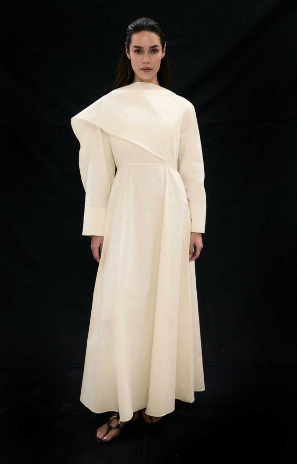 Dress With Over Skirt- Cream