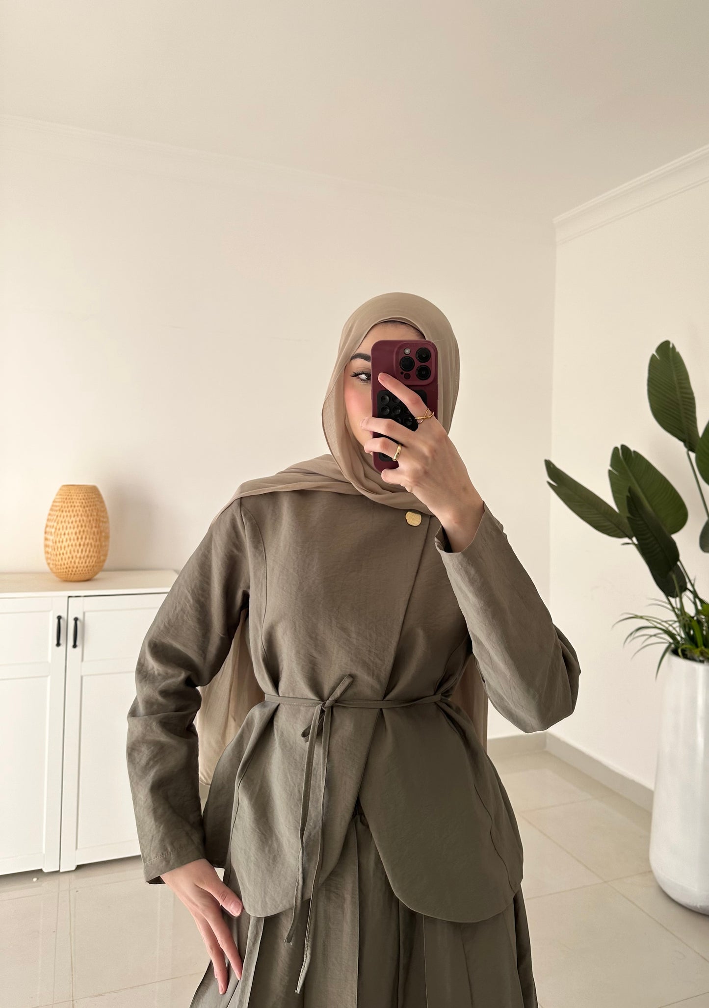 ‏Daiana Skirt Set- Green