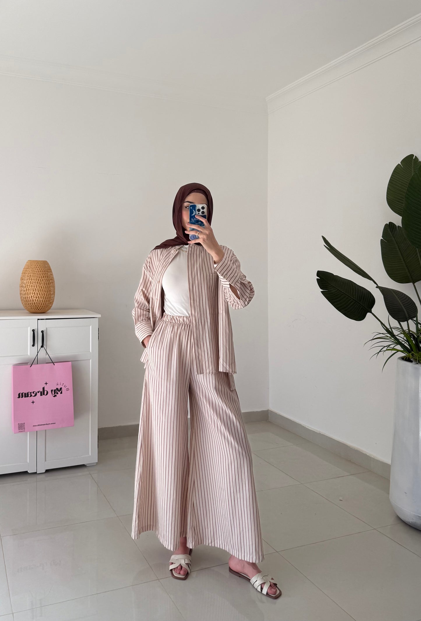 Striped Wide Leg Set