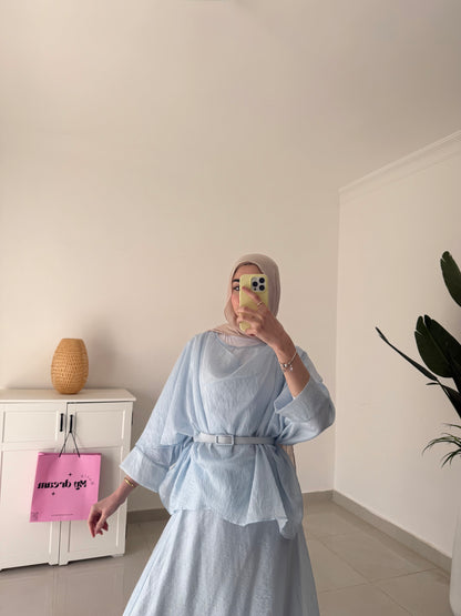 Leen Skirt Set- Blue