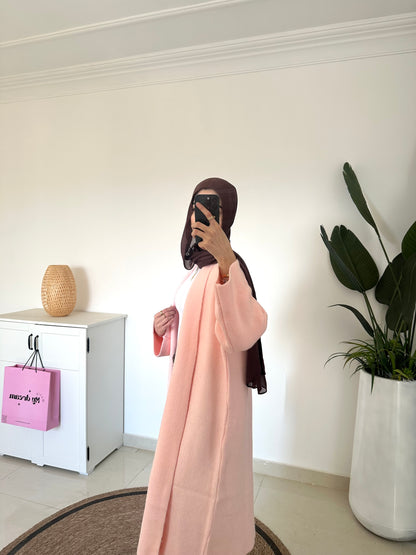Long Oversized Cardigan- Pink